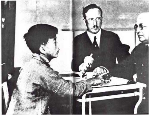 Young boy interrogated at Angel Island 1910s